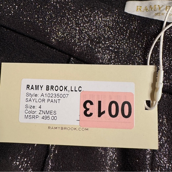 Ramy Brook Saylor Pant Zinc Metallic Shimmer Size 4 NWT - Picture 11 of 14